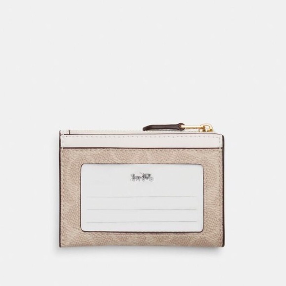 NWT Coach  Mini Skinny Id Case In Signature Canvas - Picture 5 of 6